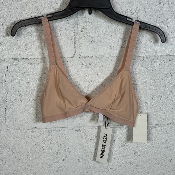 Steve Madden Women’s Triangle X-Back Lounge Bra bralette, rose dust small - Picture 1 of 7
